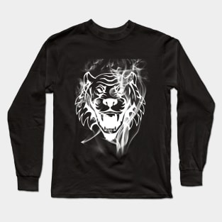 White Flame Tiger Long Sleeve T-Shirt